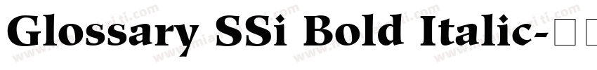 Glossary SSi Bold Italic字体转换